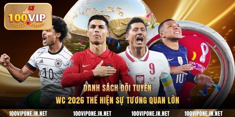 Danh sách đội tuyển WC 2026 thể hiện sự tương quan lớn