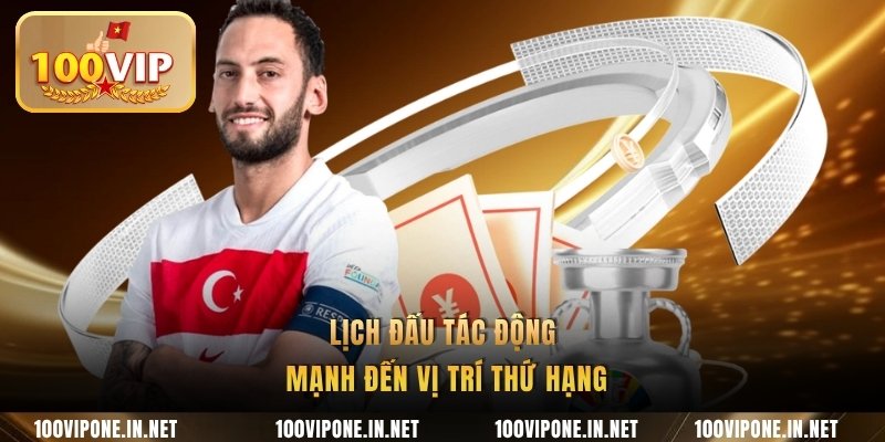 Lịch đấu tác động mạnh đến vị trí thứ hạng
